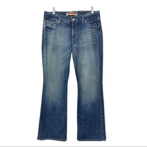 GAP Women's Curvy Flare Jeans Size 10 10A Cotton Stretch Blue Pockets